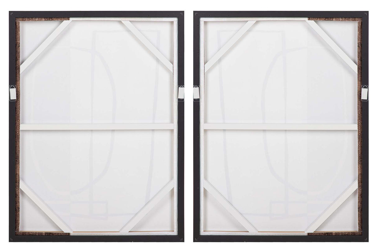 Régler 2 tables 50% peints à la main 63x4x83 cm