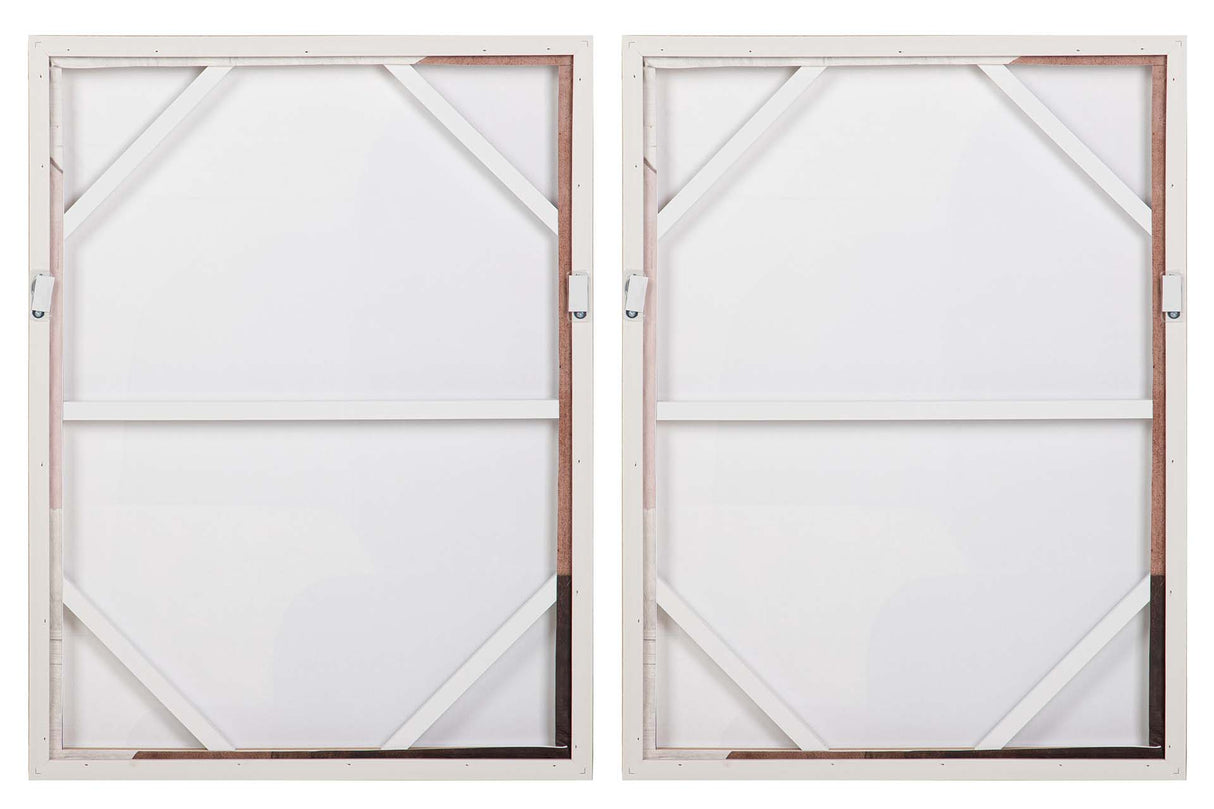 Setzen Sie 2 Tabellen 50% handgemalt 63x4x83 cm