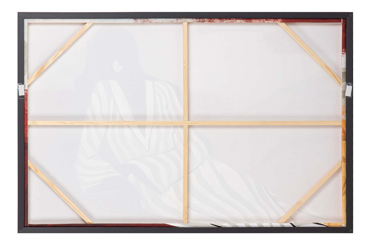 CUADRO AFRICANA 50% PINTADO A MANO 123x4x83 CM