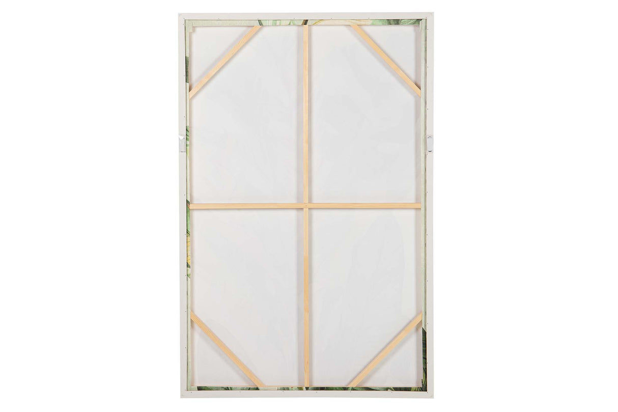 CUADRO HOJAS 50% PINTADO A MANO 83x4x123 CM