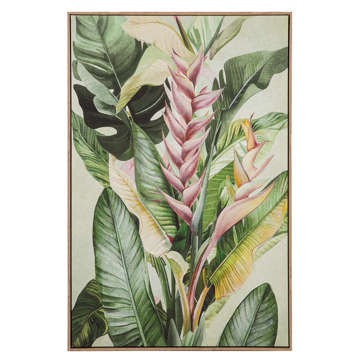 CUADRO HOJAS 50% PINTADO A MANO 83x4x123 CM