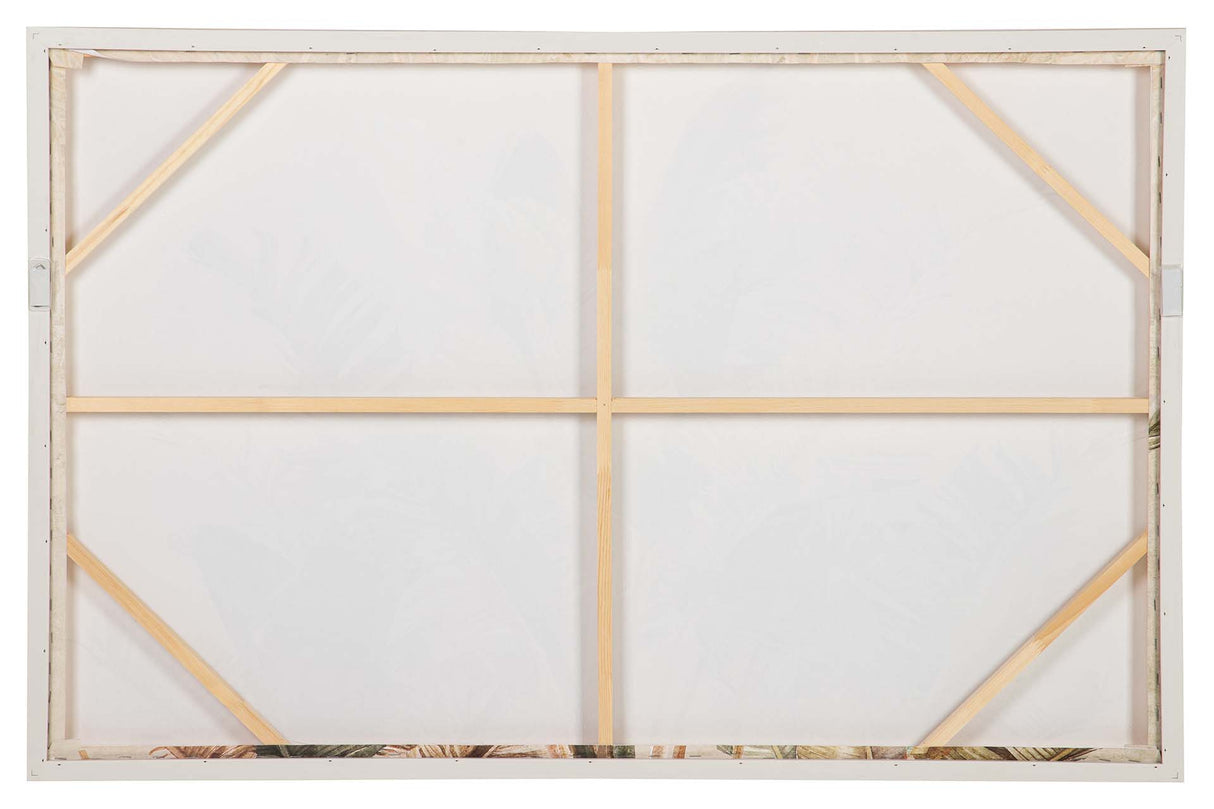 CUADRO HOJAS 50% PINTADO A MANO 122x4x83 CM