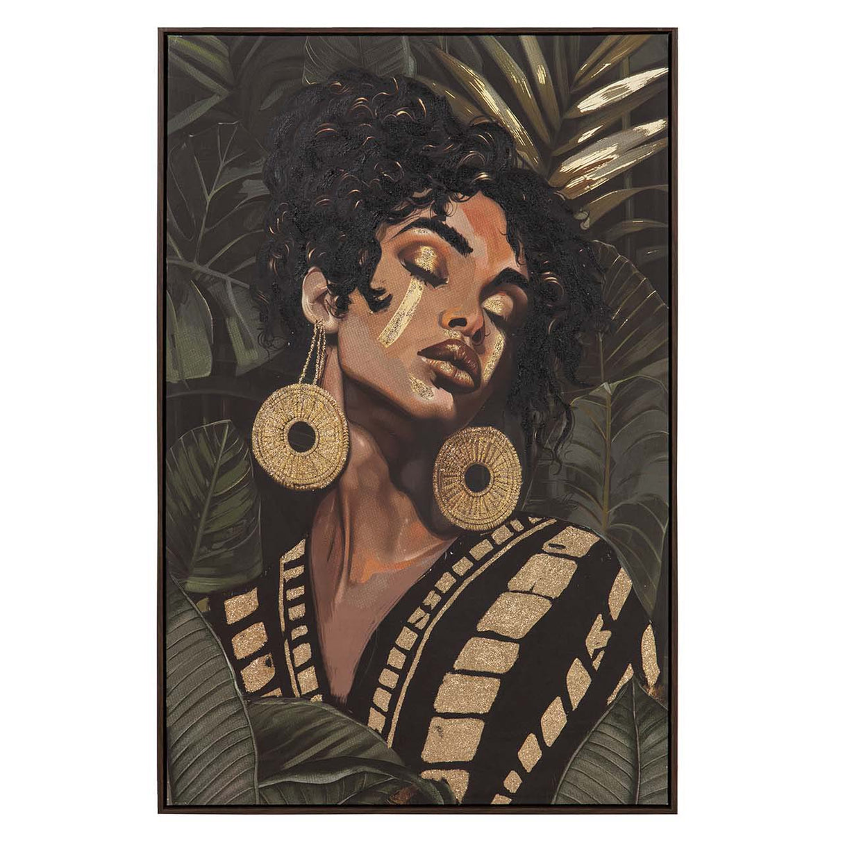 CUADRO MUJER 30% PINTADO A MANO 83x4x123 CM