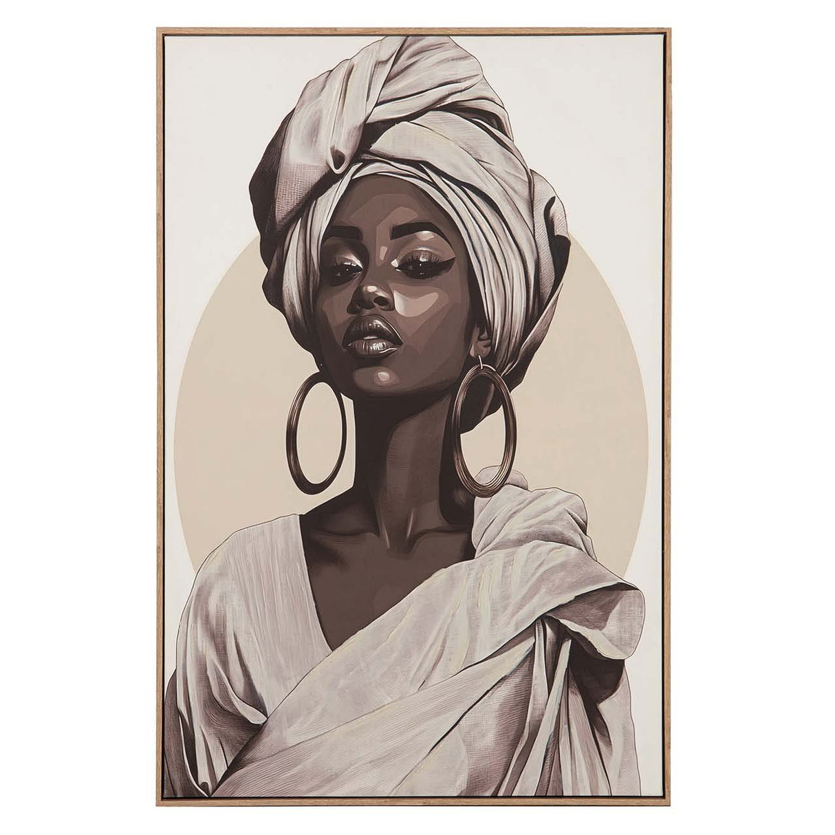 CUADRO MUJER 50% PINTADO A MANO 83x4x123 CM