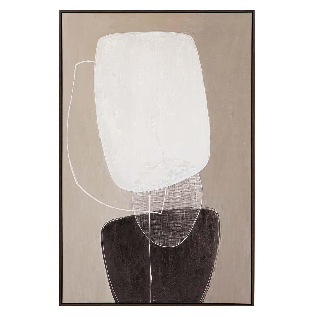 CUADRO ABSTRACTO 50% PINTADO A MANO 83x4x123 CM