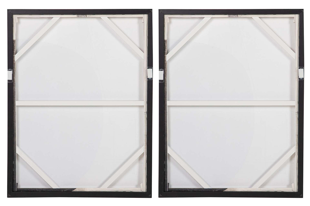 SET 2 CUADROS 50% PINTADO A MANO 63x4x83 CM