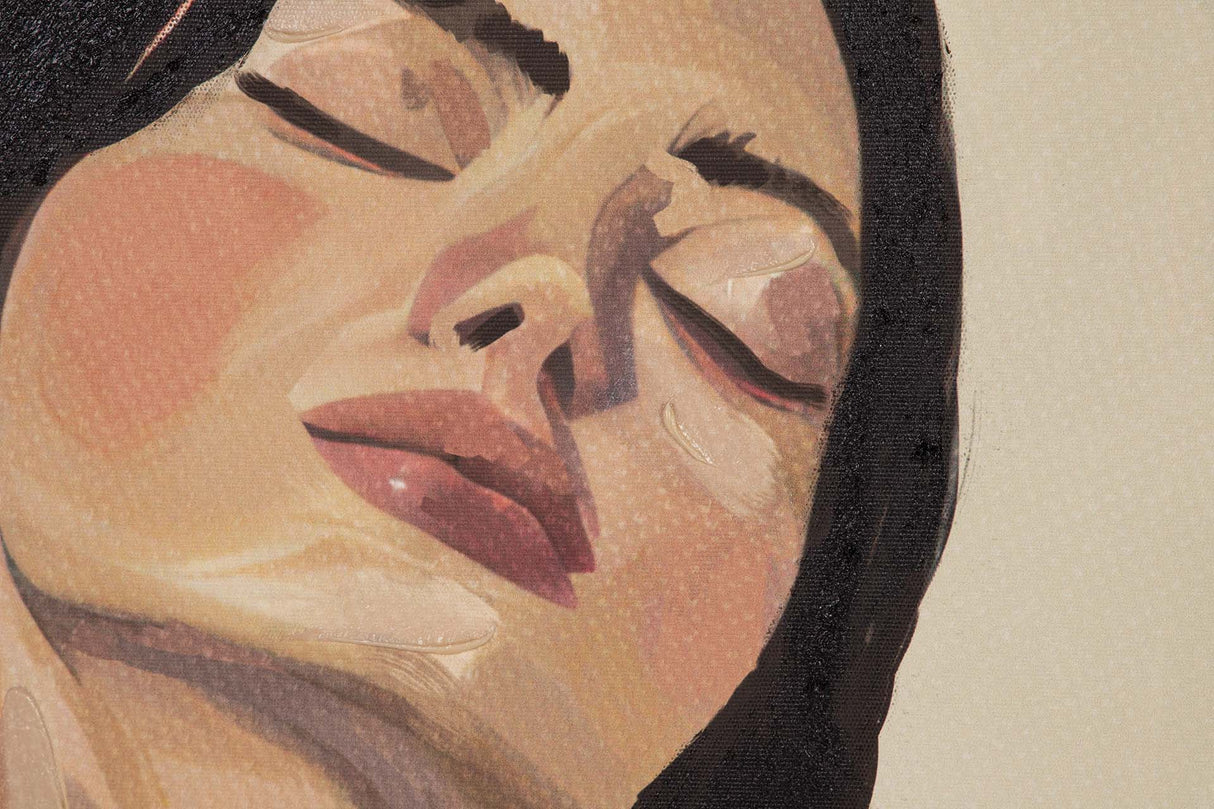 CUADRO MUJER 50% PINTADO A MANO 83x4x123 CM