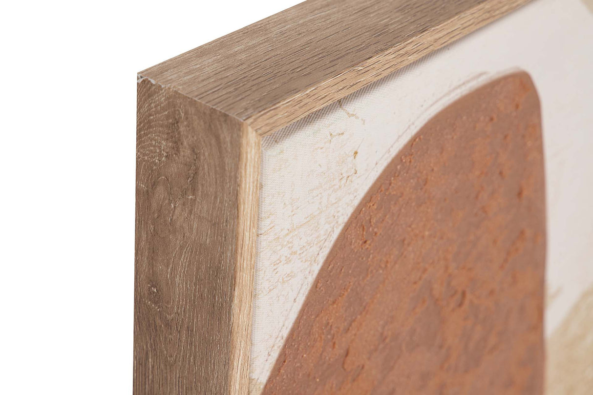 SET 2 CUADROS CON RELIEVE MARCO MARRON 63x4x83 CM