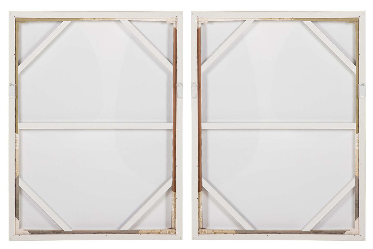 SET 2 CUADROS CON RELIEVE MARCO MARRON 63x4x83 CM