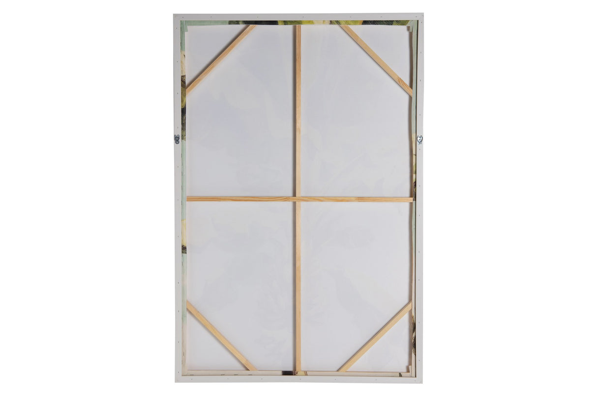 CUADRO HOJAS 80% PINTADO A MANO 83x4x123 CM