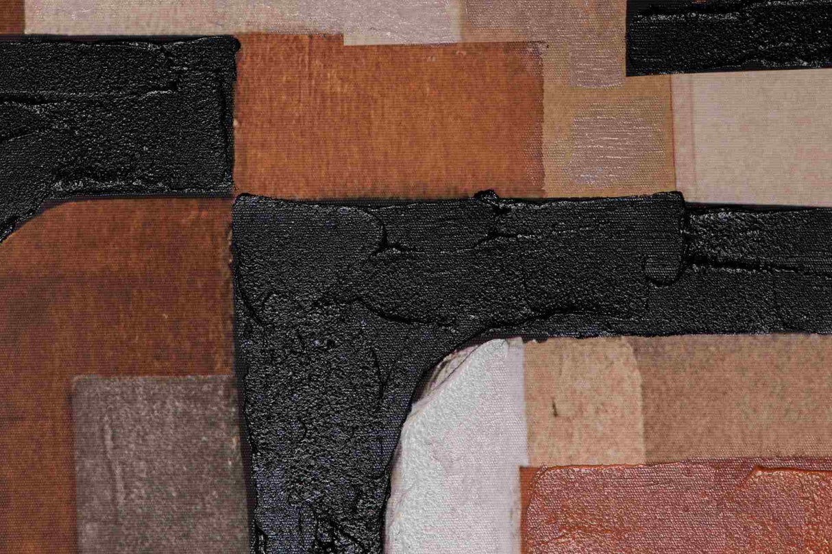 CUADRO ABSTRACTO 80% PINTADO A MANO 83x4x123 CM