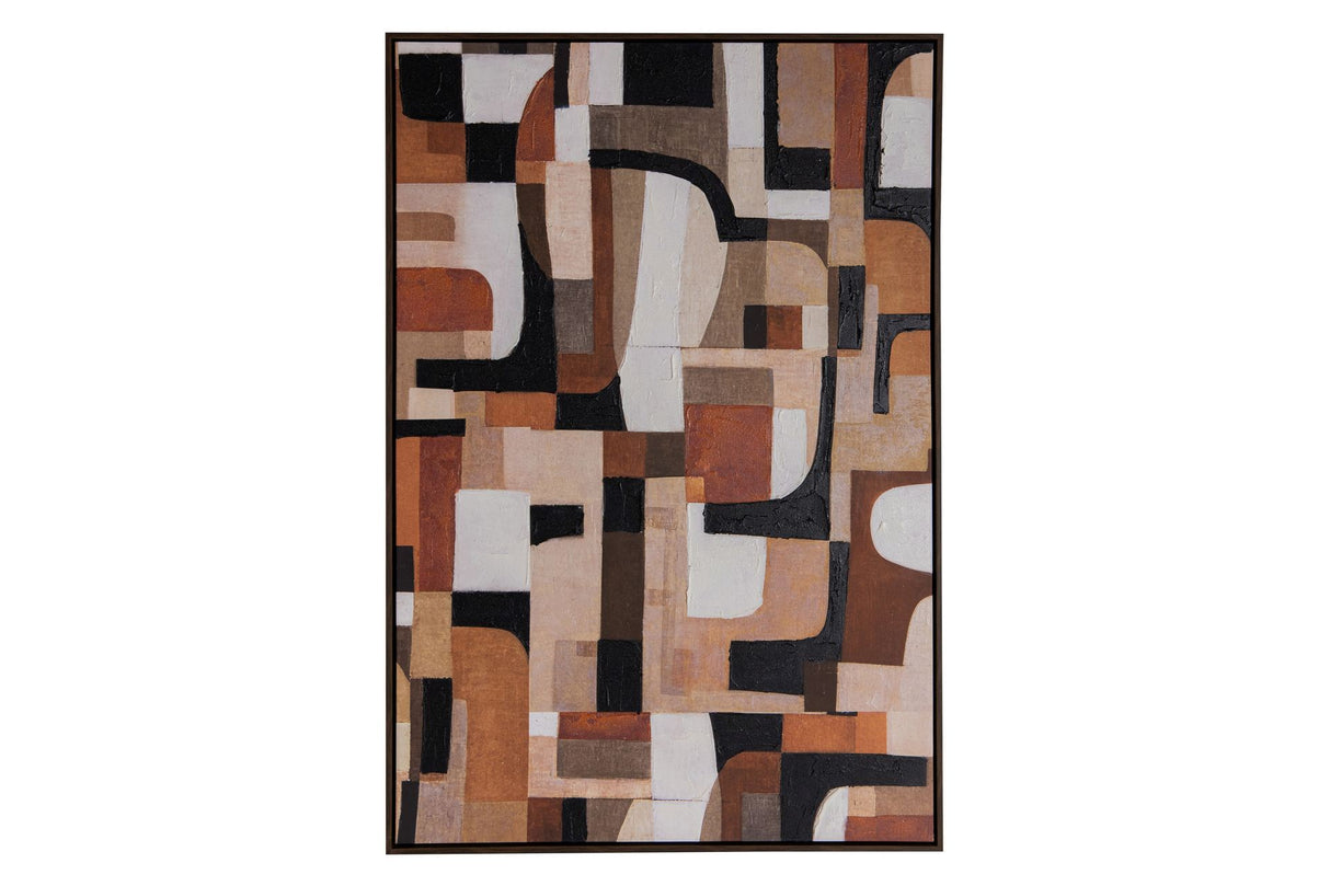 CUADRO ABSTRACTO 80% PINTADO A MANO 83x4x123 CM