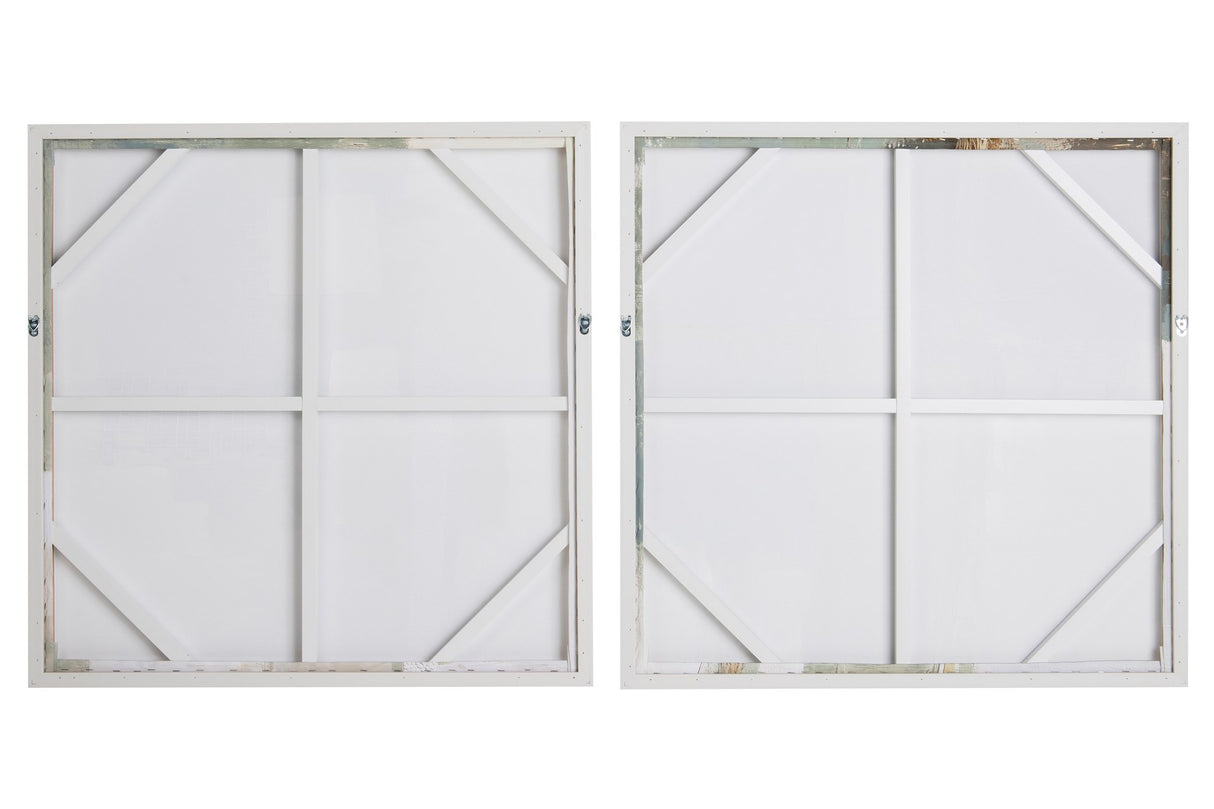 SET 2 CUADROS 80% PINTADO A MANO 83x4x83 CM