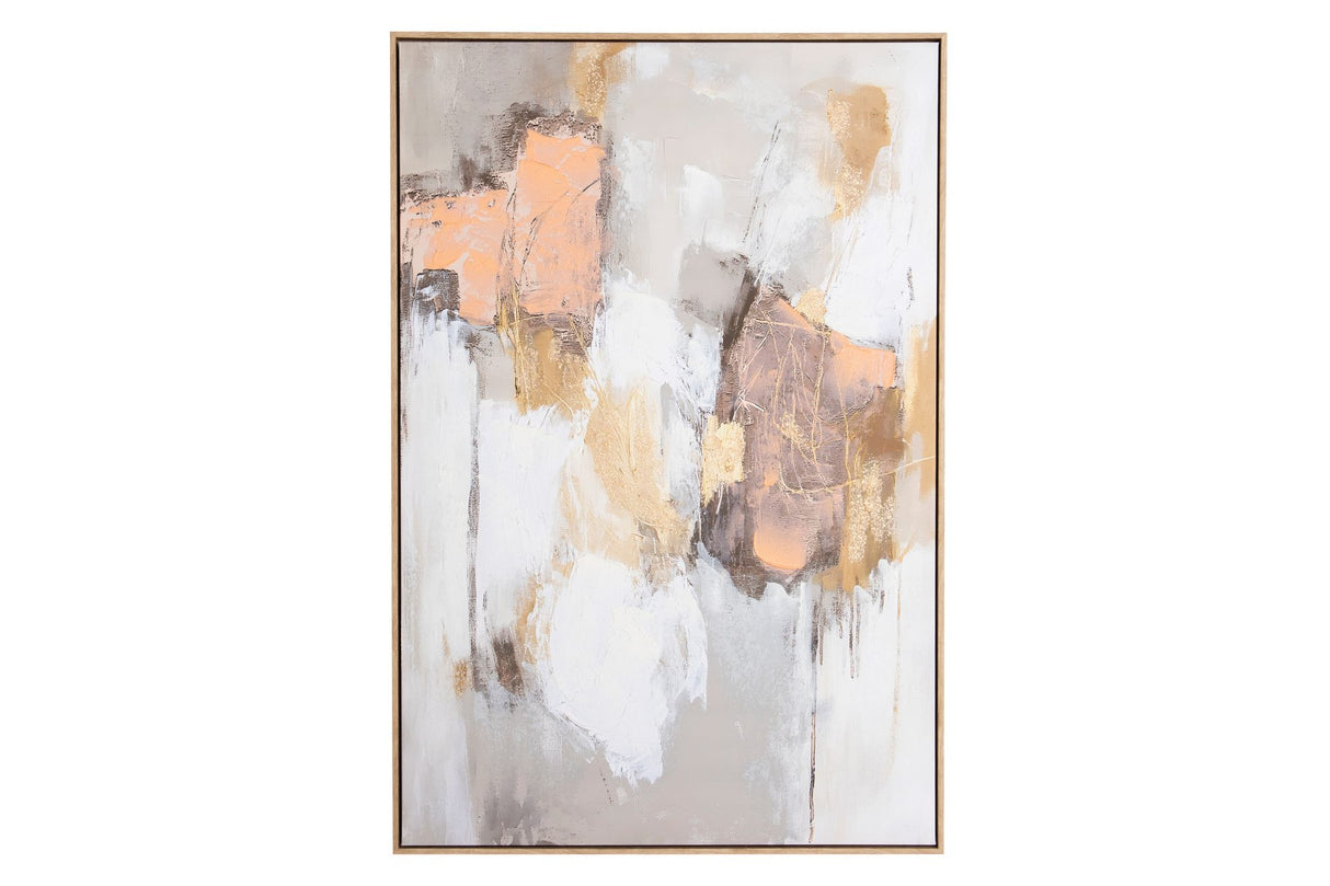 CUADRO ABSTRACTO 80% PINTADO A MANO 83x4x123 CM