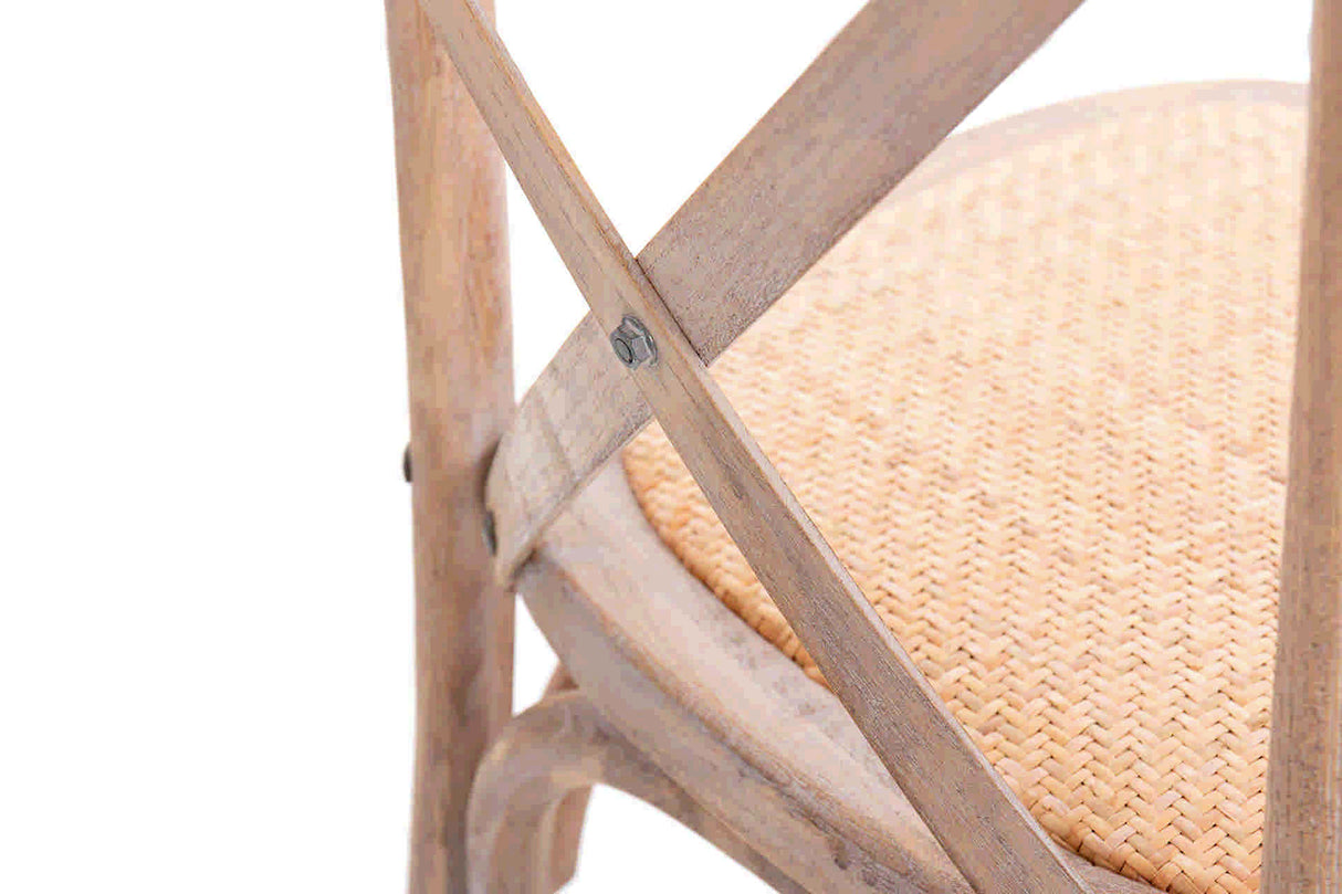 SILLA APILABLE RATAN MADERA 50x52x87 CM