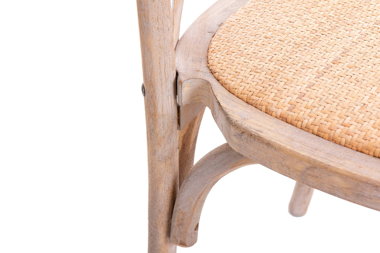 SILLA APILABLE RATAN MADERA 50x52x87 CM