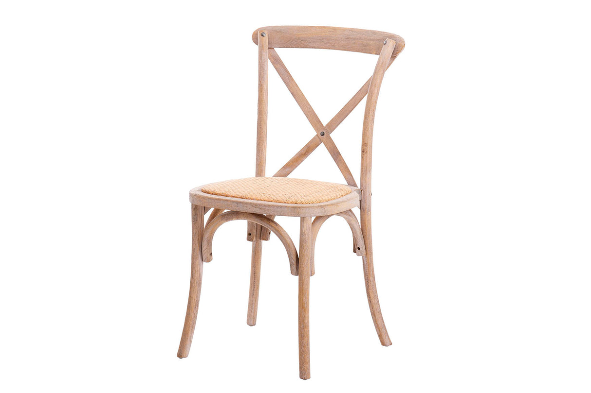 SILLA APILABLE RATAN MADERA 50x52x87 CM