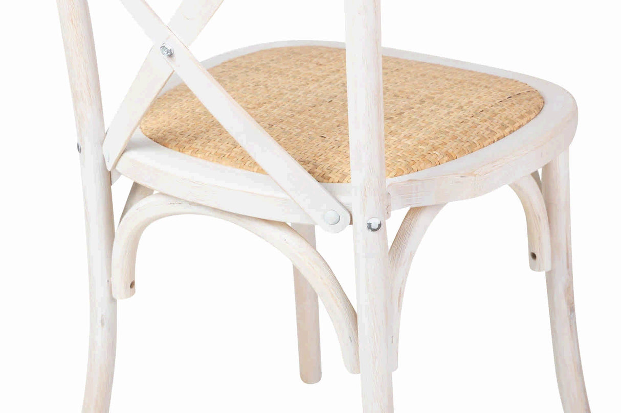 Ratan-madera stackabile 44x42x88 cm