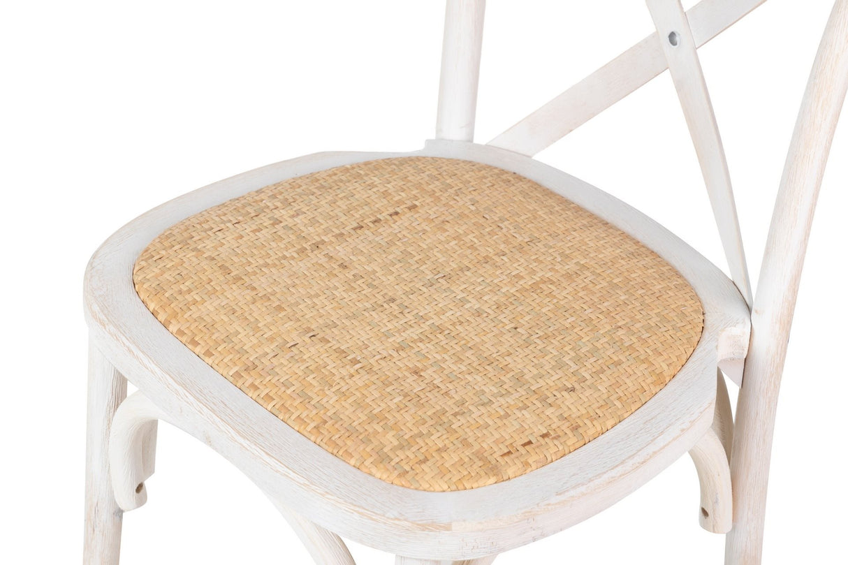 Ratan-madera stackabile 44x42x88 cm