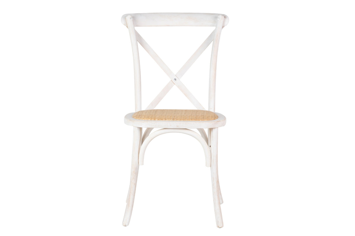 Ratan-madera stackabile 44x42x88 cm