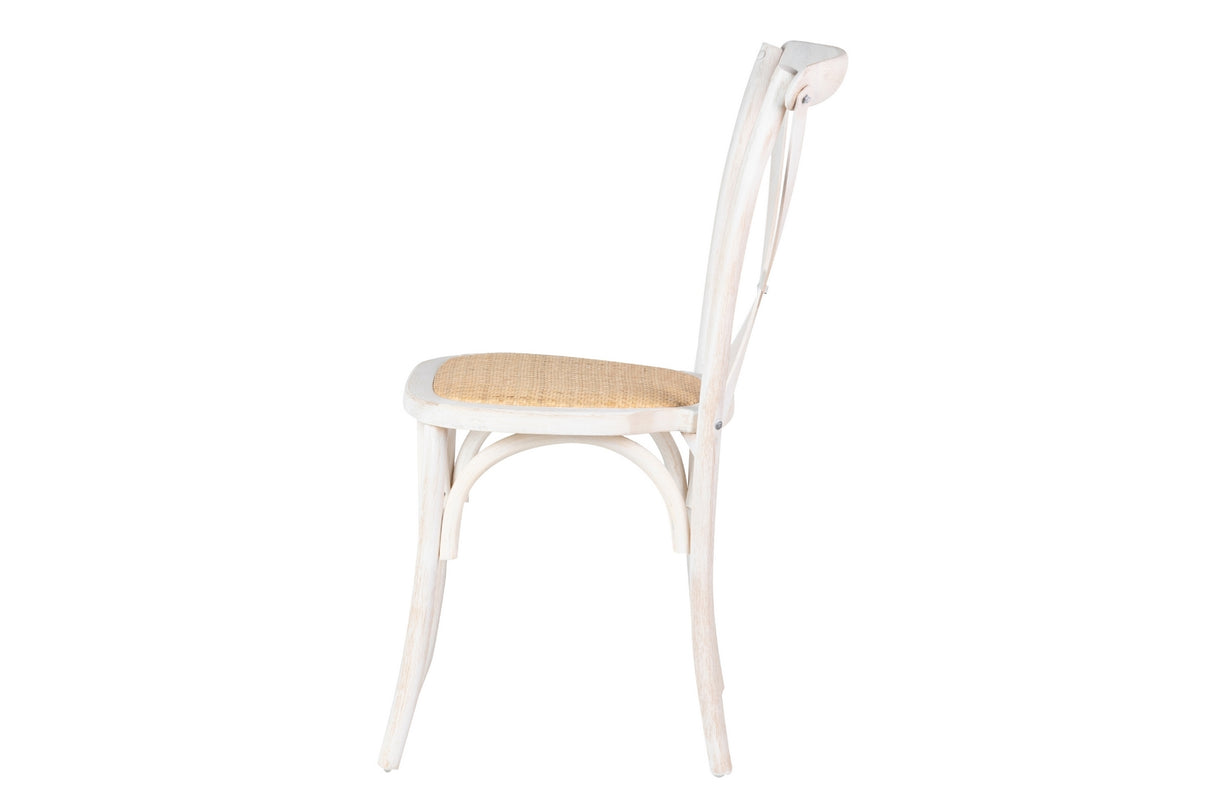 Ratan-madera stackabile 44x42x88 cm