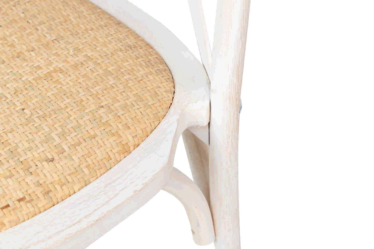 Ratan-madera stackabile 44x42x88 cm