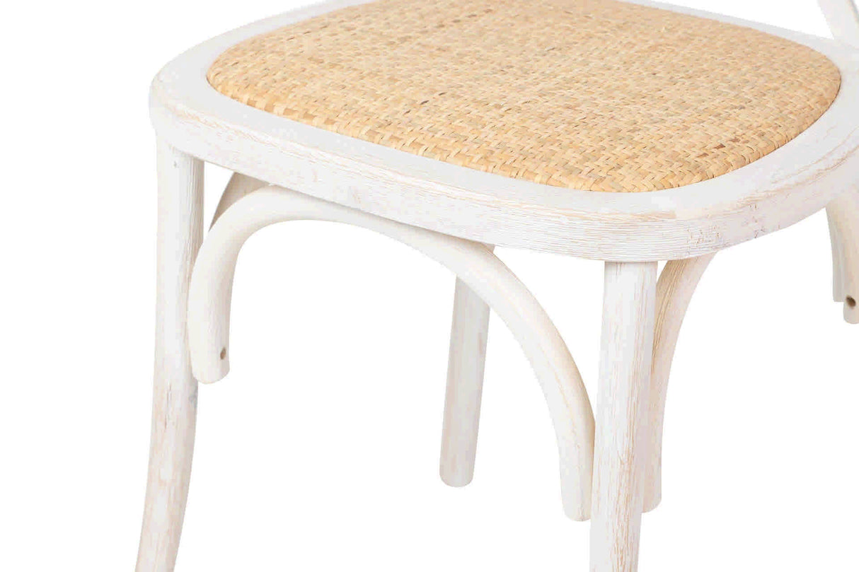Ratan-madera stackabile 44x42x88 cm