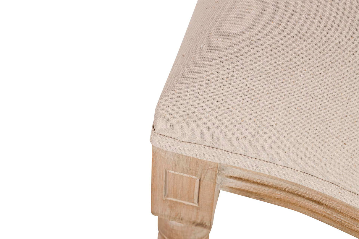 SILLA LINO BEIGE PATAS ROBLE 50x53x96 CM