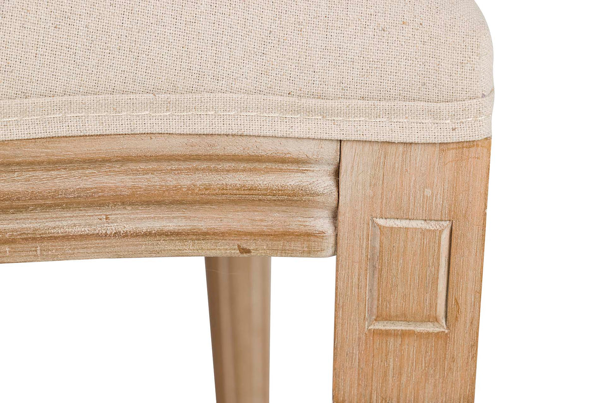 SILLA LINO BEIGE PATAS ROBLE 50x53x96 CM