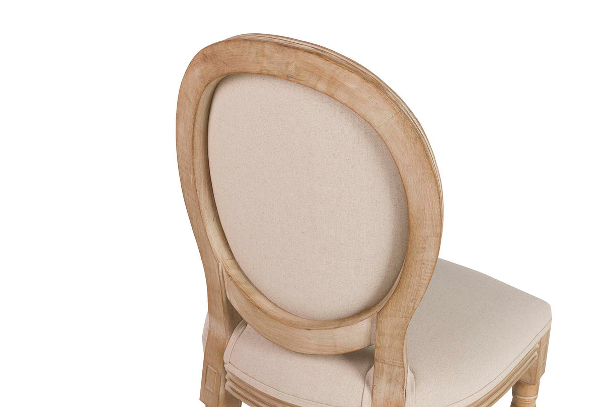 SILLA LINO BEIGE PATAS ROBLE 50x53x96 CM