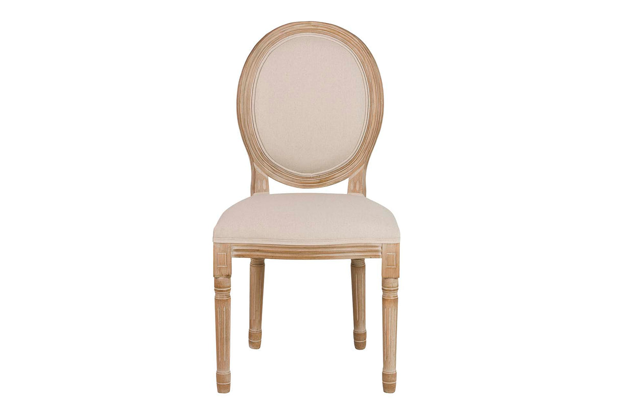 SILLA LINO BEIGE PATAS ROBLE 50x53x96 CM