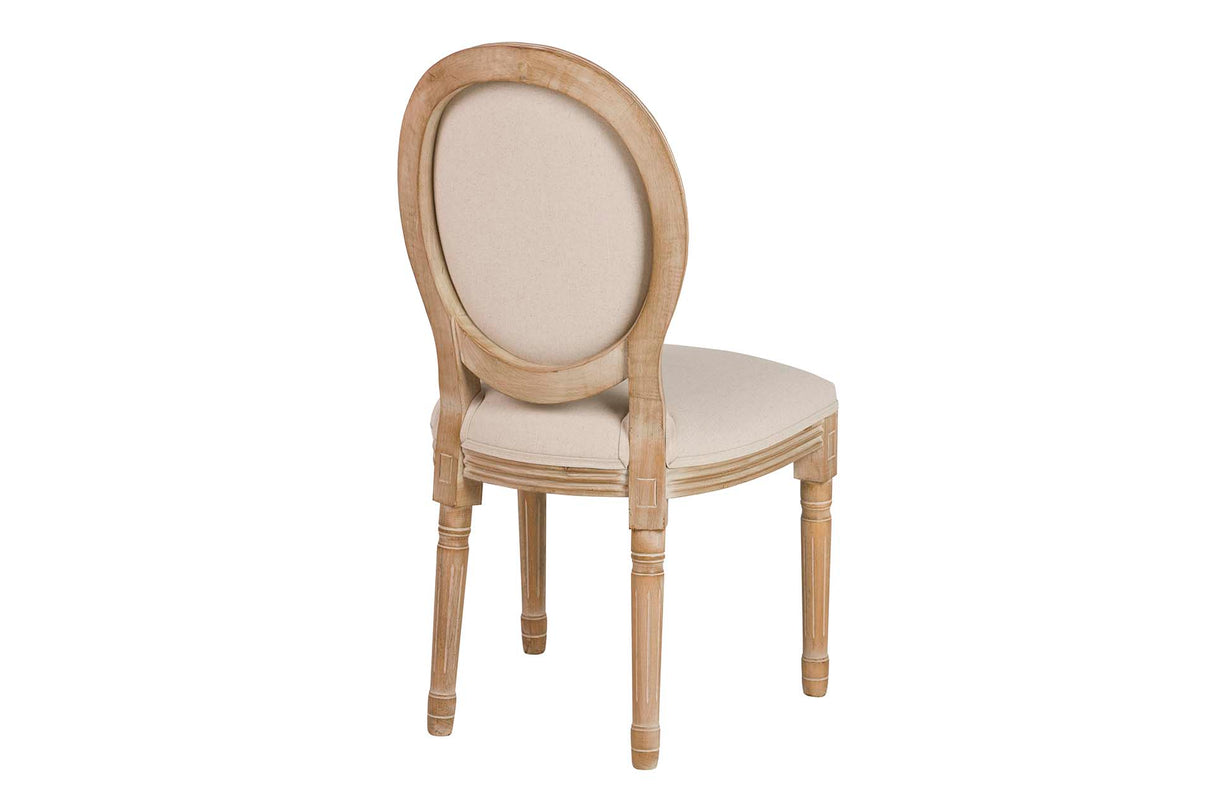 SILLA LINO BEIGE PATAS ROBLE 50x53x96 CM