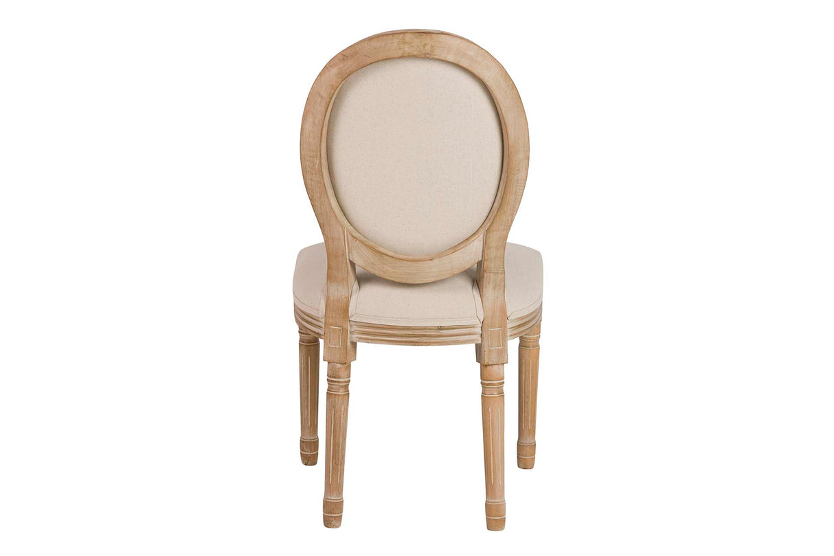 SILLA LINO BEIGE PATAS ROBLE 50x53x96 CM