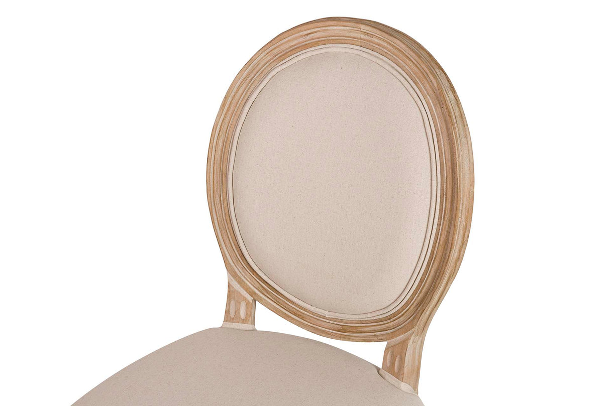 SILLA LINO BEIGE PATAS ROBLE 50x53x96 CM