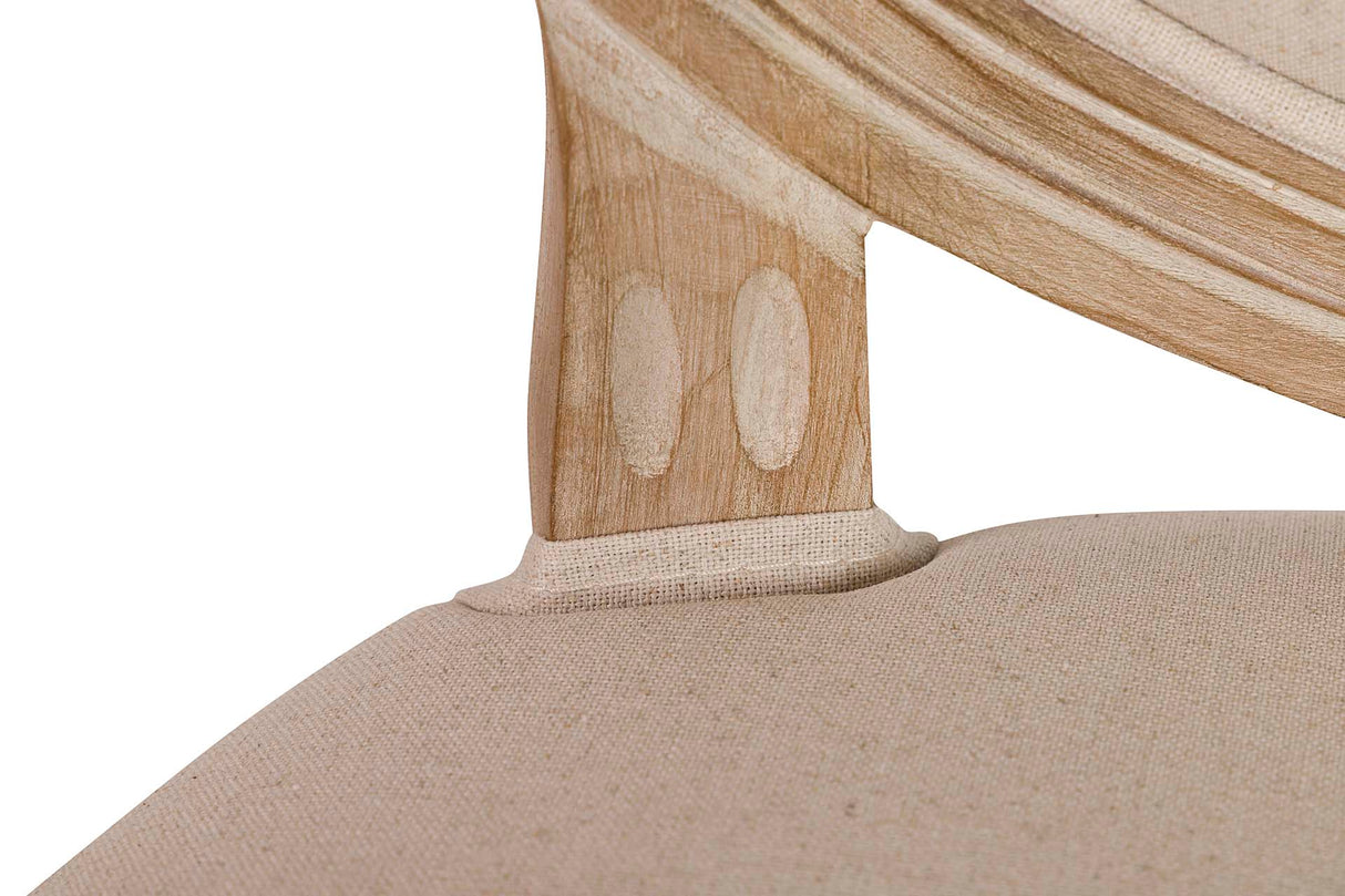 SILLA LINO BEIGE PATAS ROBLE 50x53x96 CM