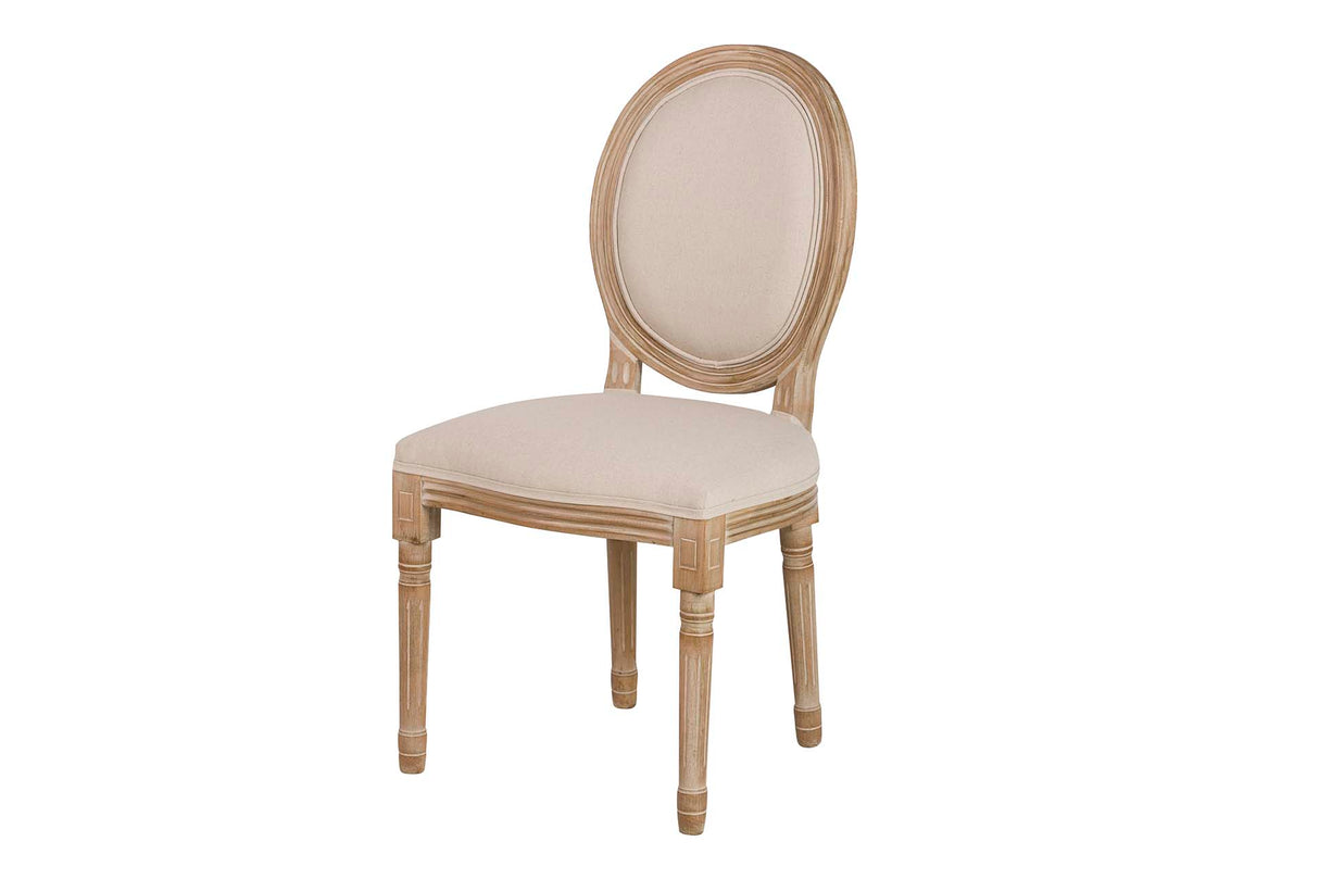 SILLA LINO BEIGE PATAS ROBLE 50x53x96 CM