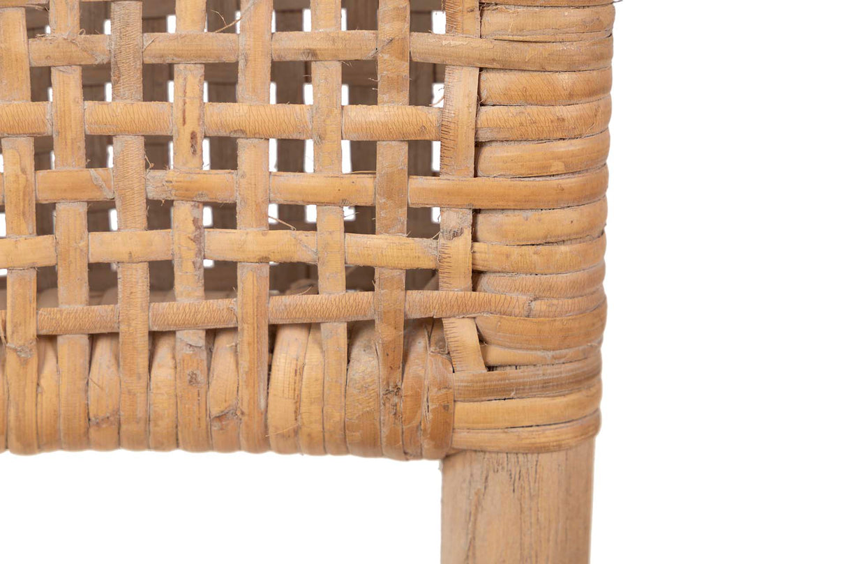 Sedia impilabile Ratan Wood 50x52x87 cm