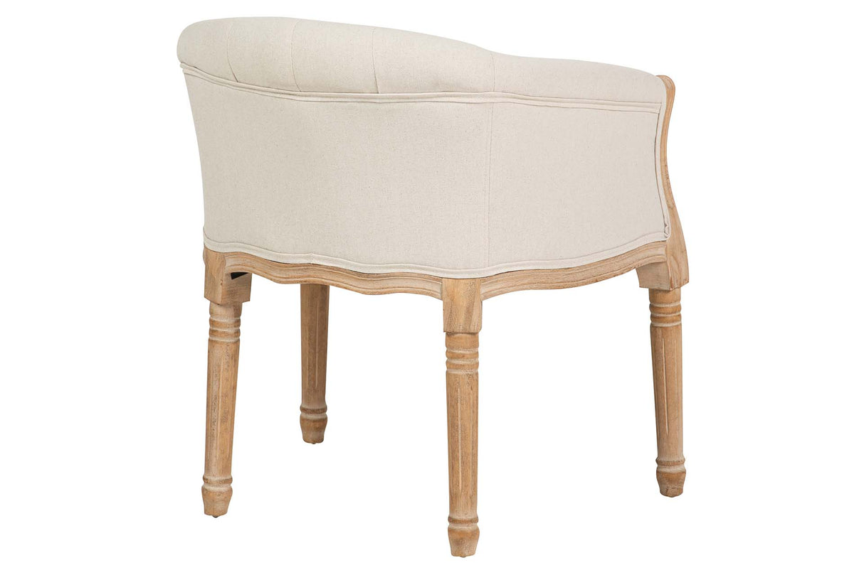 BUTACA LINO CAPITONE PATAS MADERA 61x61x71 CM