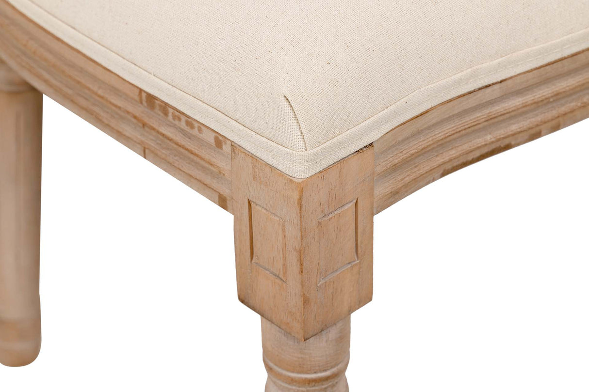 SILLA MEDALLON CAPITONE PATAS DE MADERA 48x48x96CM