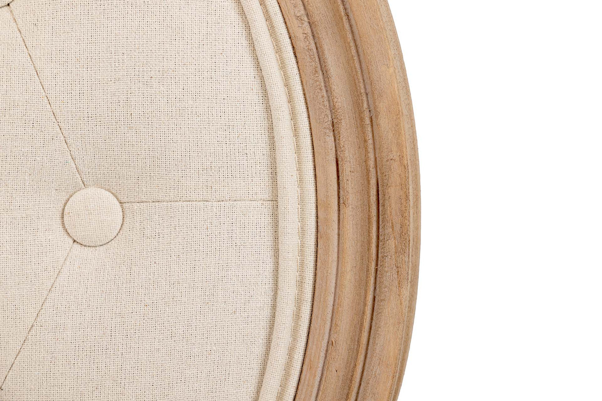 SILLA MEDALLON CAPITONE PATAS DE MADERA 48x48x96CM