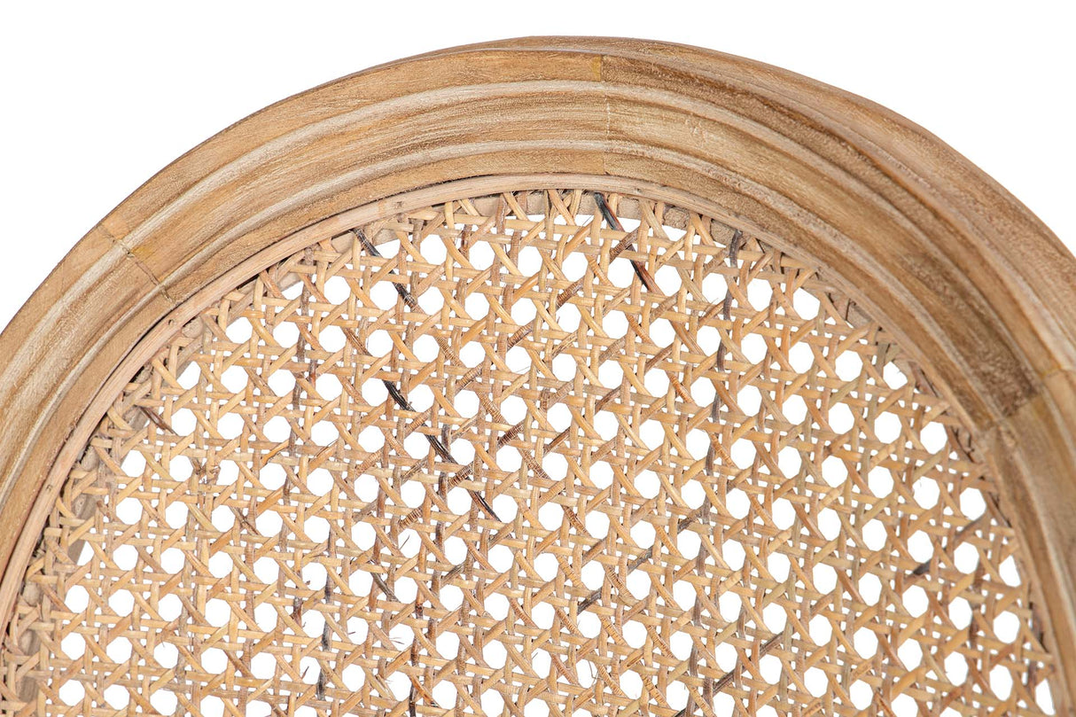 SILLA MEDALLON CON REJILLA PATAS MADERA 48x48x96CM