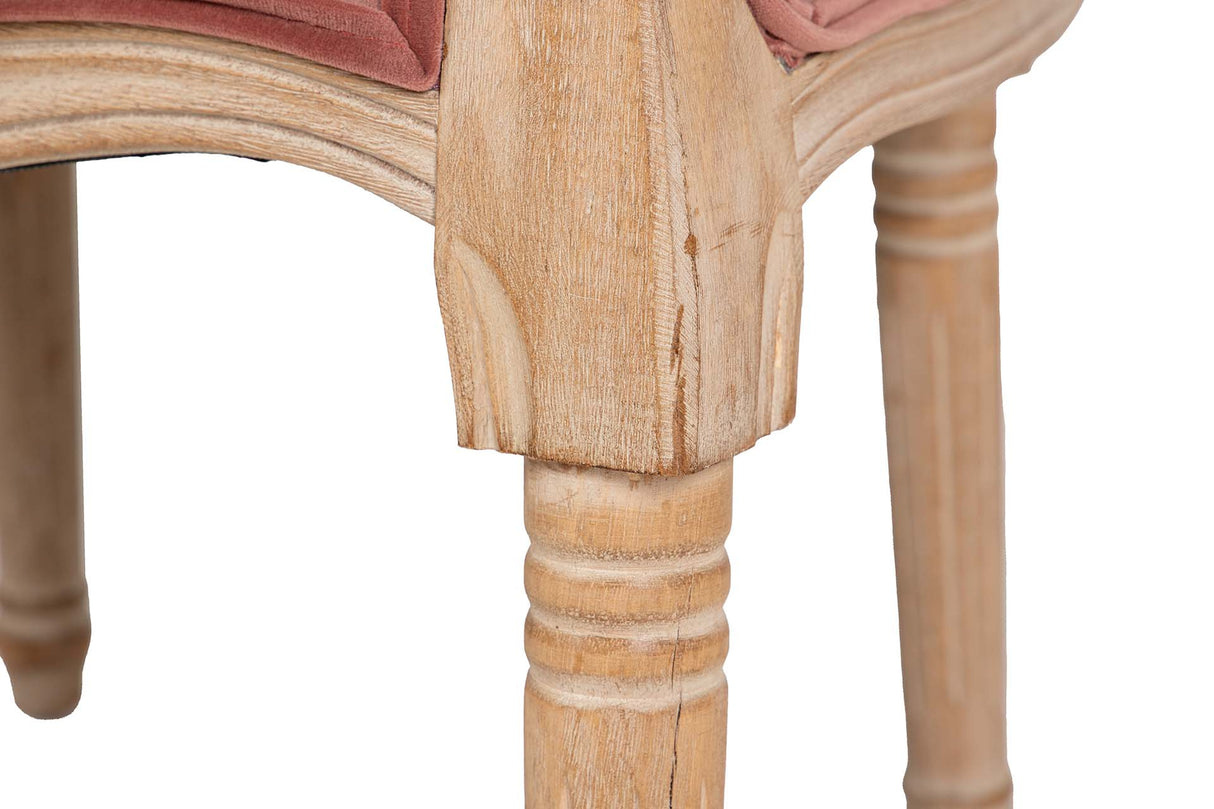 BUTACA VELVET CAPITONE PATAS MADERA 61x61x71 CM