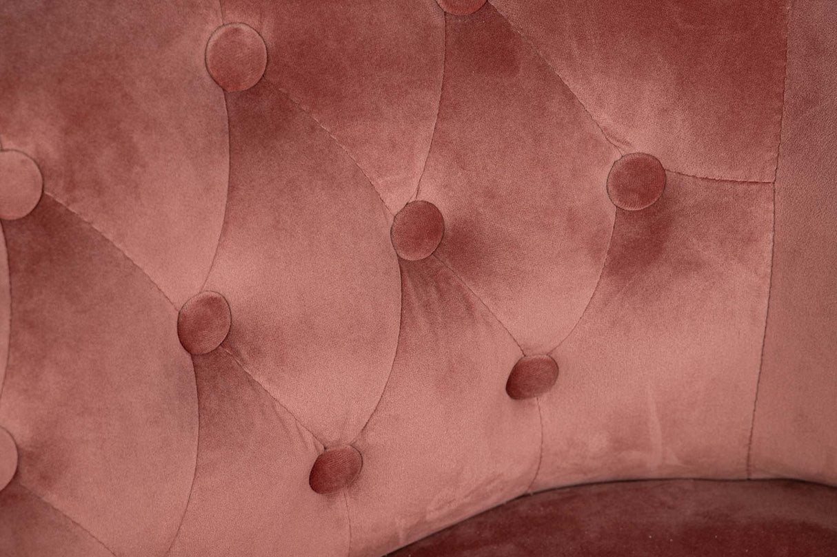 BUTACA VELVET CAPITONE PATAS MADERA 61x61x71 CM