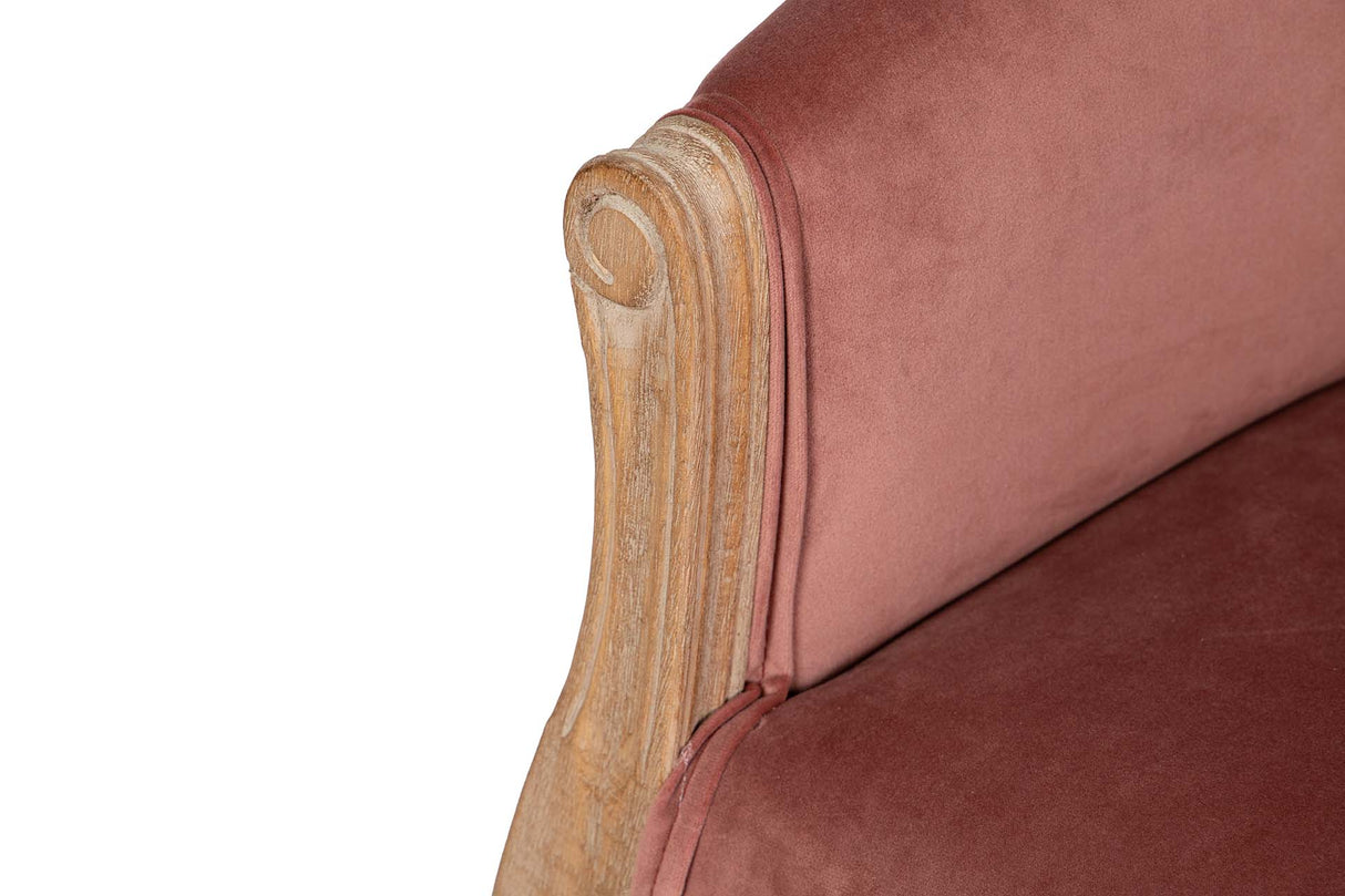 BUTACA VELVET CAPITONE PATAS MADERA 61x61x71 CM