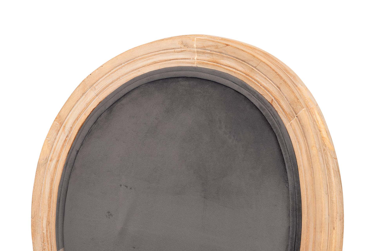 SILLA MEDALLON VELVET PATAS DE MADERA 48x48x96 CM