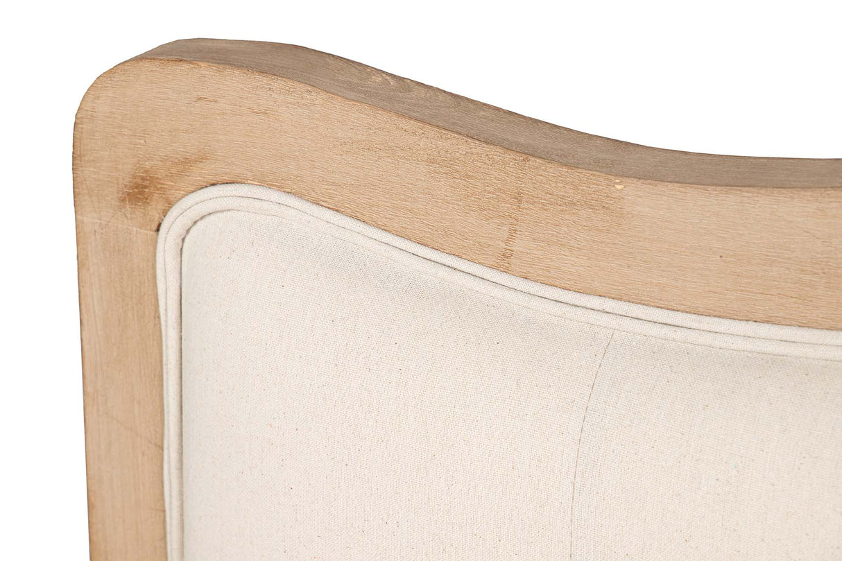 CABECERO CAPITONE LINO MADERA CAUCHO 160x4x120 CM