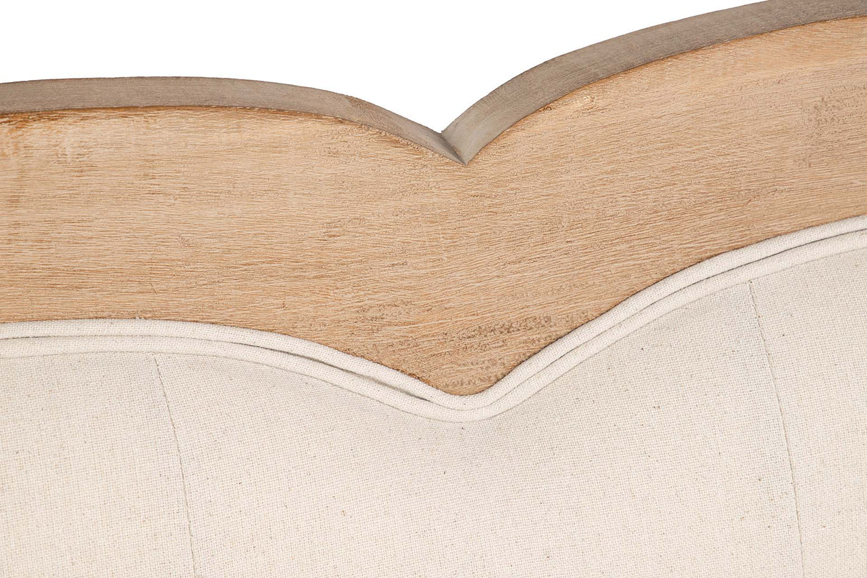 CABECERO CAPITONE LINO MADERA CAUCHO 160x4x120 CM