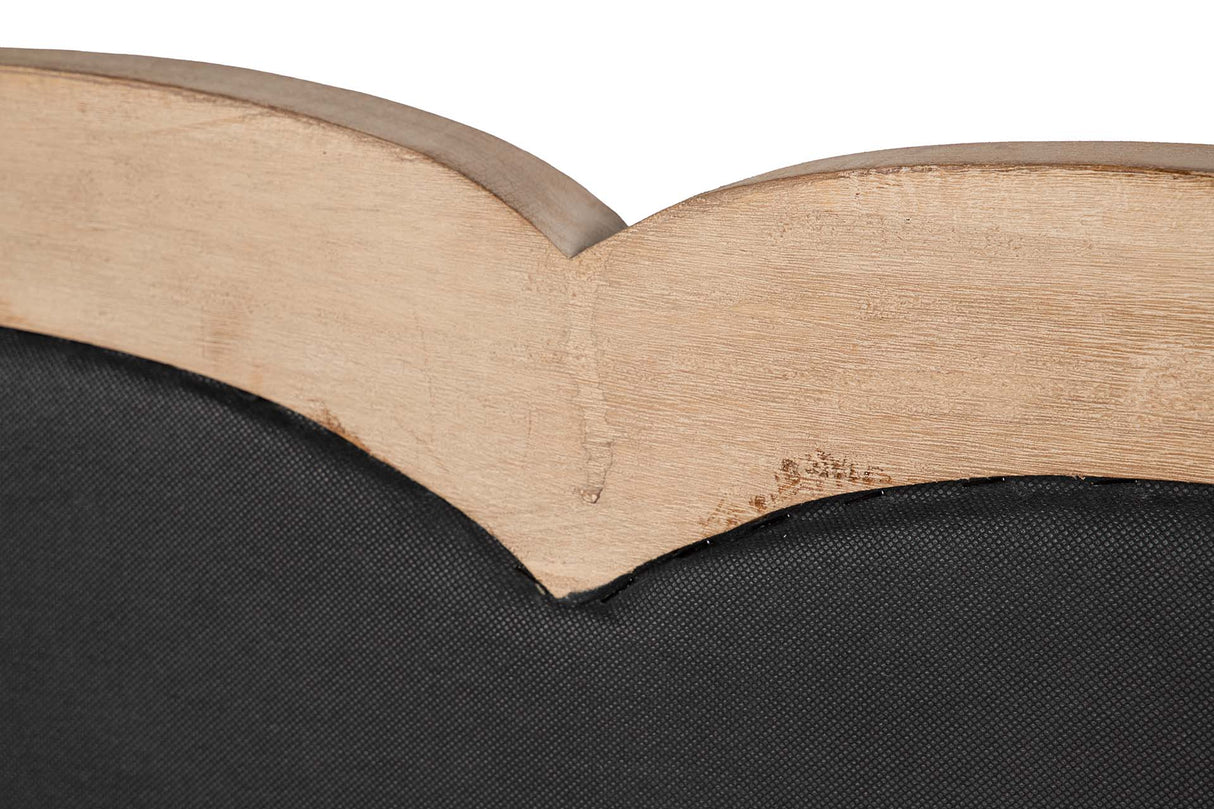 CABECERO CAPITONE LINO MADERA CAUCHO 160x4x120 CM