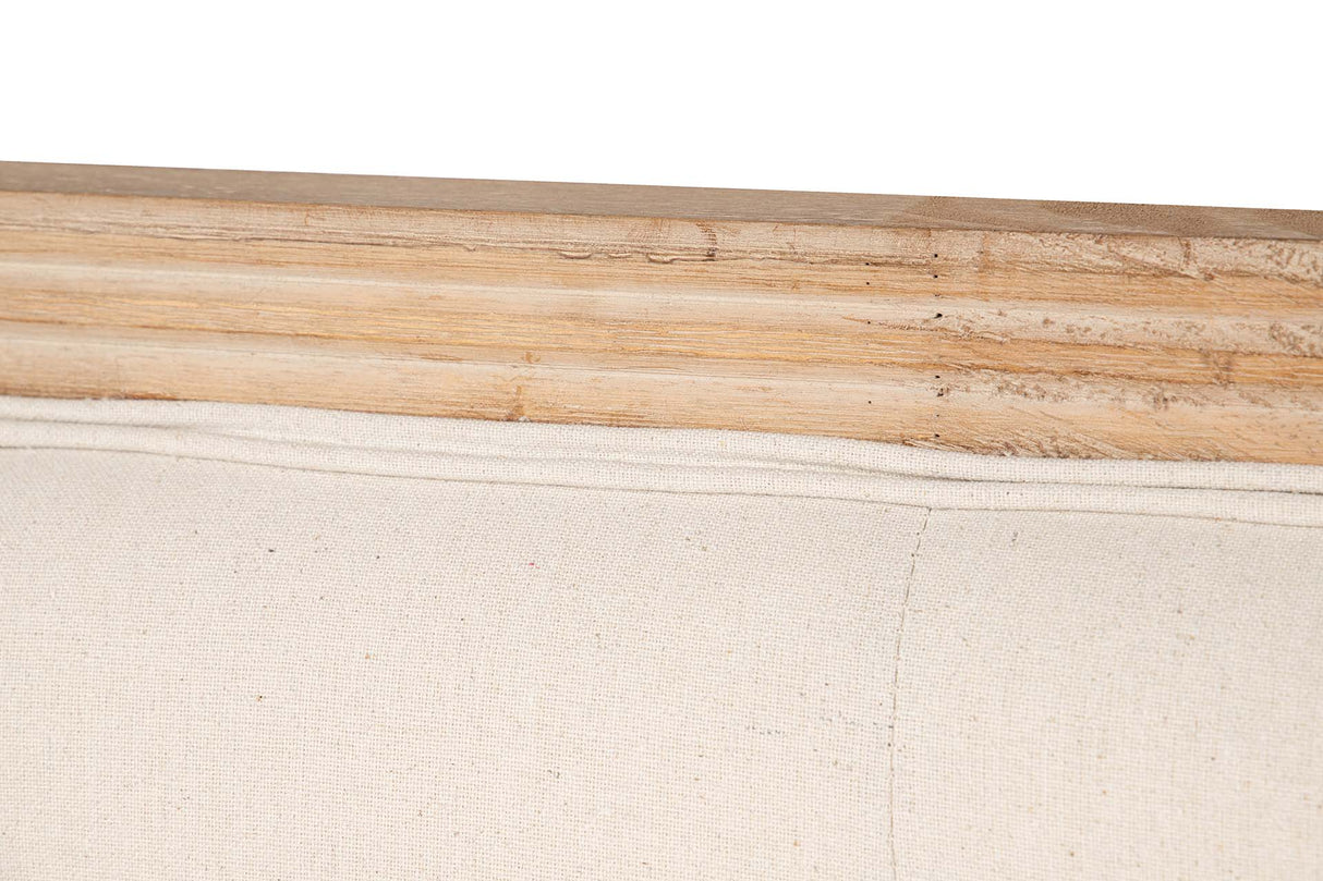 CABECERO CAPITONE LINO MADERA CAUCHO 160x4x120 CM