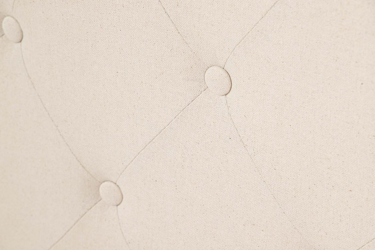 CABECERO CAPITONE LINO MADERA CAUCHO 160x4x120 CM